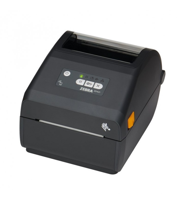 Direct Thermal Printer ZD421 203 dpi, USB, USB Host, Ethernet, BTLE5, EU and UK Cords, Swiss Font, EZPL