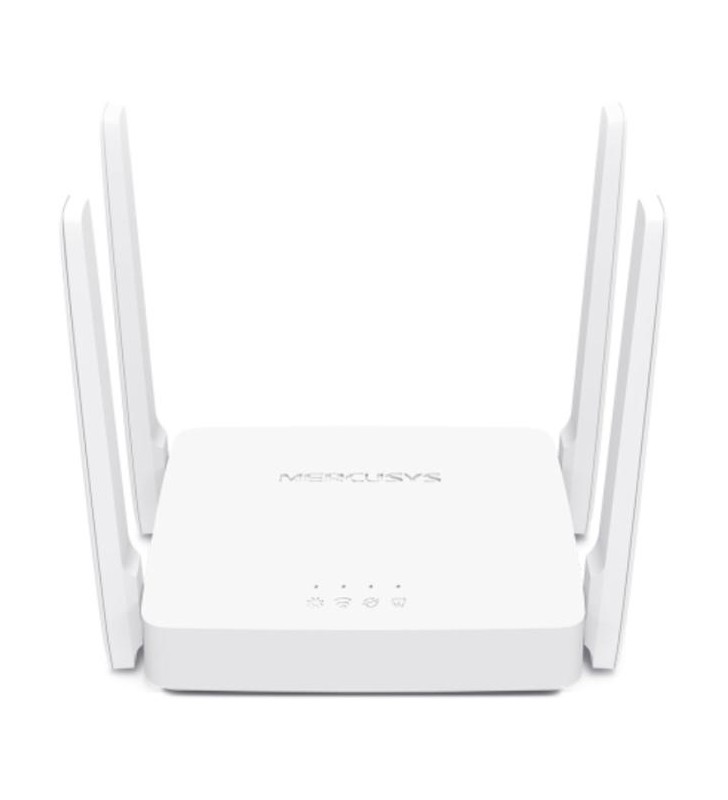 ROUTER MERCUSYS wireless 1200Mbps, 2 porturi LAN 10/100 Mbps, 1 x WAN 10/100 Mbps, 4 x antene externe, Dual Band AC1200 "AC10" (include timbru verde 1.5 lei)