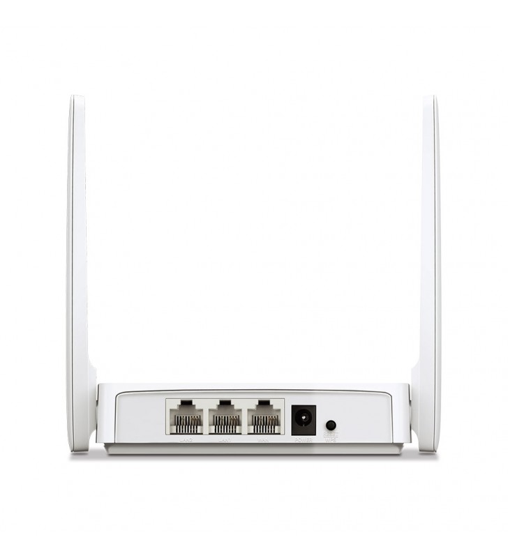 ROUTER MERCUSYS wireless 1200Mbps, 2 porturi LAN 10/100 Mbps, 1 x WAN 10/100 Mbps, 4 x antene externe, Dual Band AC1200 "AC10" (include timbru verde 1.5 lei)