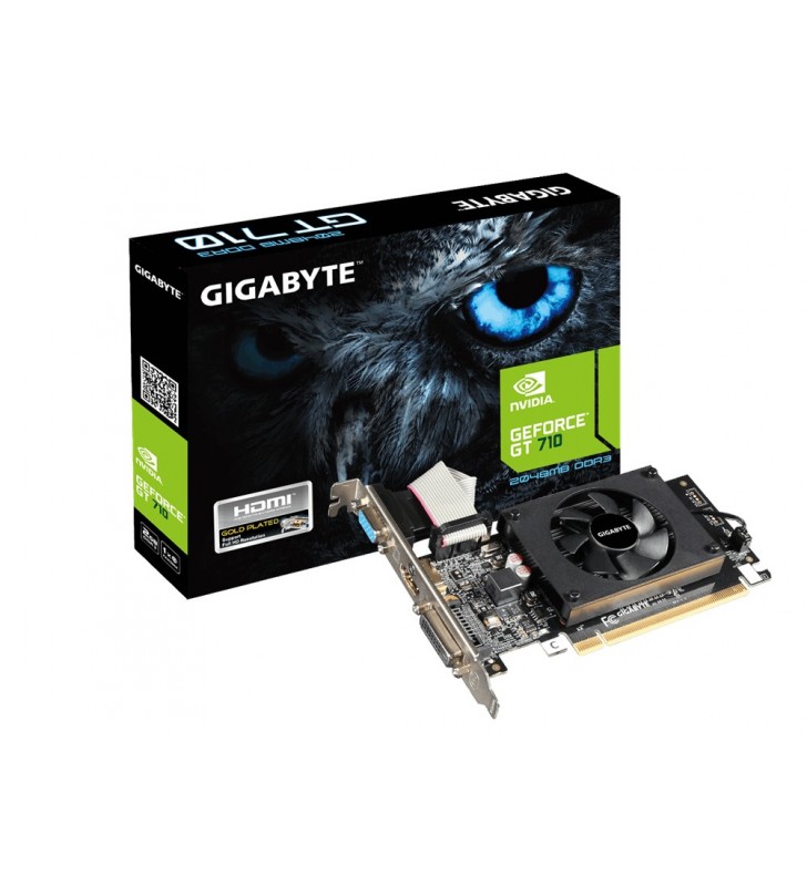 Gigabyte GV-N710D3-2GL plăci video NVIDIA GeForce GT 710 2 Giga Bites GDDR3