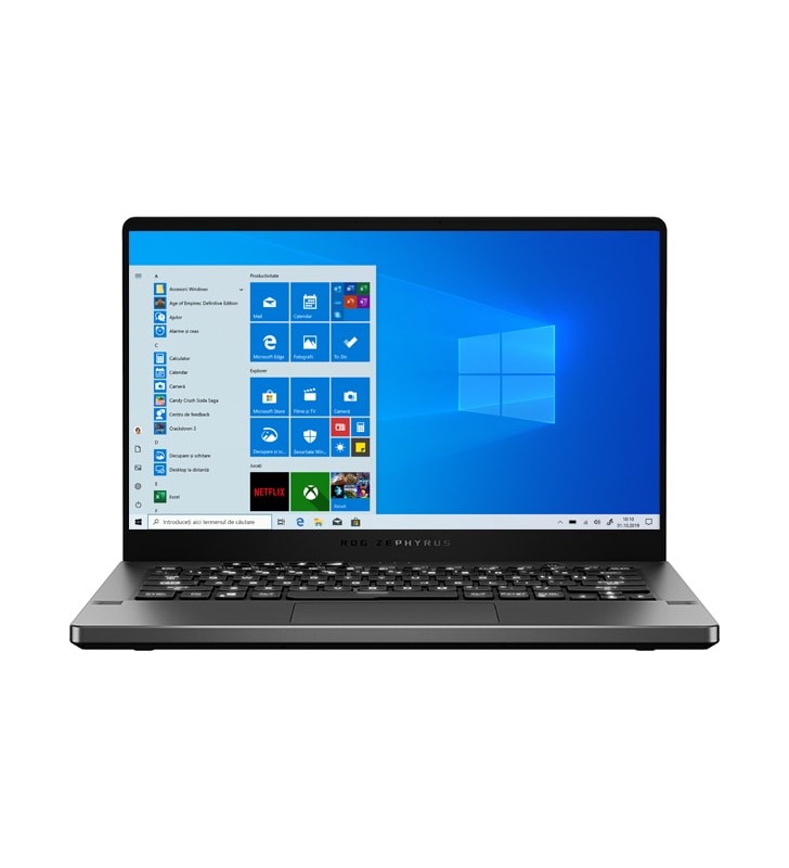 Laptop Gaming ASUS ROG Zephyrus G14 GA401QM-HZ063T, AMD Ryzen 7 5800HS pana la 4.3GHz, 14" Full HD, 16GB, SSD 1TB, NVIDIA GeForce RTX 3060 6GB, Windows 10 Home, gri inchis
