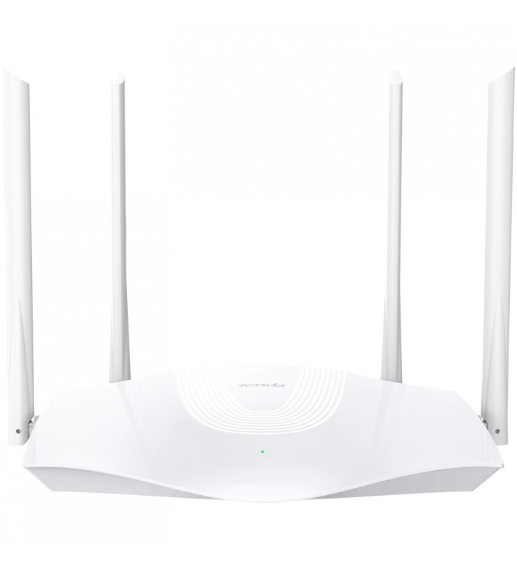 Tenda| TX3 | Router wireless | 802.11a.x | AX 1800 Dual Band | Porturi 1 WAN, 3 LAN Gigabit| Antene 4 externe 6 dbi | CPU Quad  Core 1.5 GHz | Gaming & streaming | Alb