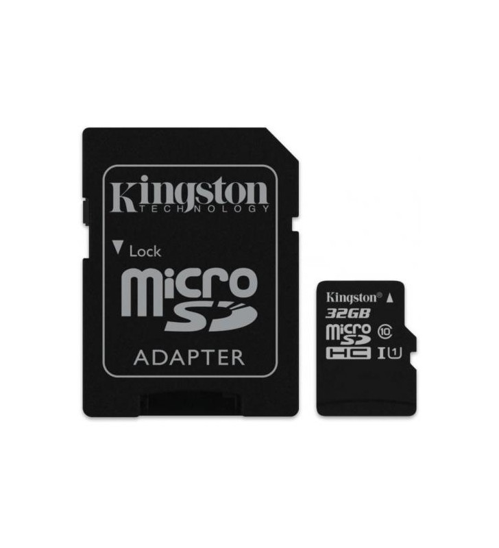 Memory Card Kingston Industrial microSDHC, 32GB, Clasa 10 + SD Adapter
