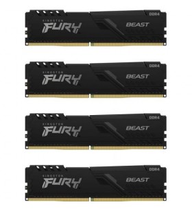 Kit memorie Kingston FURY Beast 128GB, DDR4-3600MHz, CL18, Quad Channel