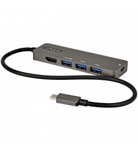 StarTech.com DKT30CHPD3 hub-uri de interfață USB 3.2 Gen 1 (3.1 Gen 1) Type-C 5000 Mbit/s Negru, Gri