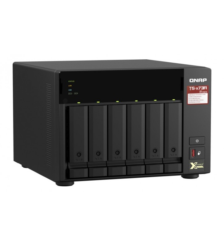 QNAP TS-673A-8G NAS & servere de stocare a datelor Tower Ethernet LAN Negru V1500B