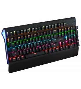 KIT gaming SPACER USB INVICTUS, tastatura RGB rainbow + mouse optic 7 culori, black, "SPGK-INVICTUS"   (include TV 0.75 lei)