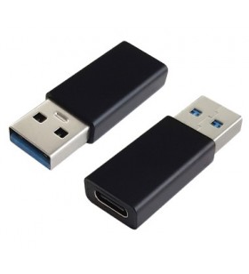 USB 3.0 A/M TO C/F ADAPTER/5GBPS ALU BLACK