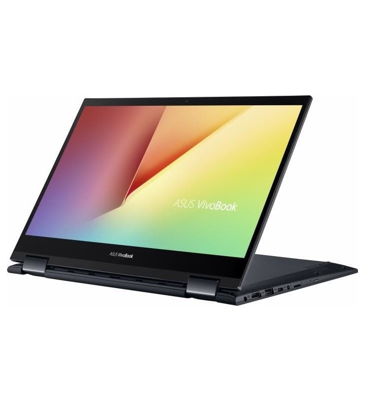 Laptop 2-in-1 Asus VivoBook Flip 14 TM420UA-EC004T, AMD Ryzen 5 5500U, 14inch Touch, RAM 8GB, SSD 512GB, AMD Radeon Graphics, Windows 10, Bespoke Black