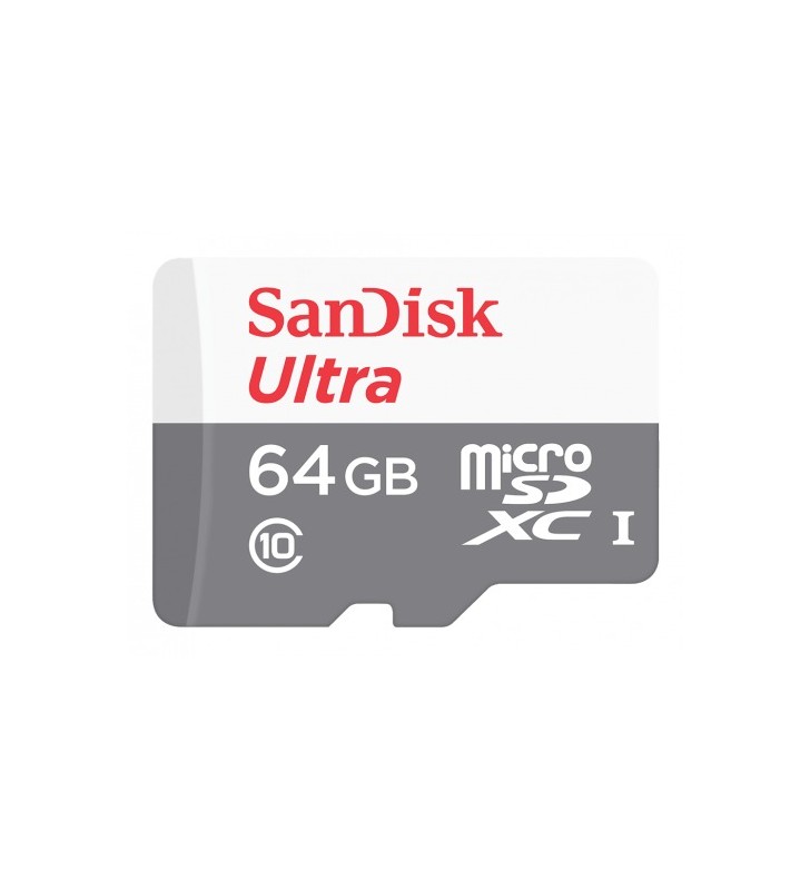 Memory Card microSDXC SanDisk Ultra 64GB, Class 10, UHS-I + Adaptor SD