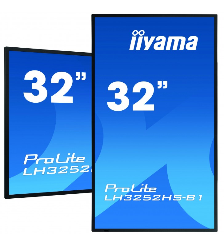 iiyama LH3252HS-B1 Afișaj Semne Panou informare digital de perete 80 cm (31.5") IPS Full HD Negru Procesor încorporat Android