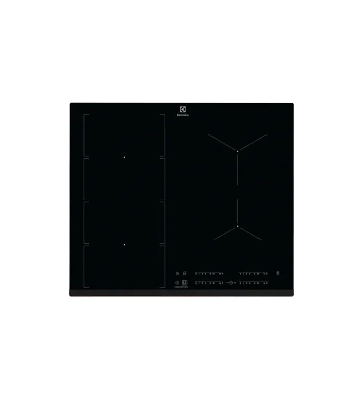 Plita incorporabila Electrolux, Inductie, 4 zone de gatit, Touch control, 60 cm, Sticla neagra