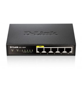 D-Link DES-1005P switch-uri Fara management Power over Ethernet (PoE) Suport Negru
