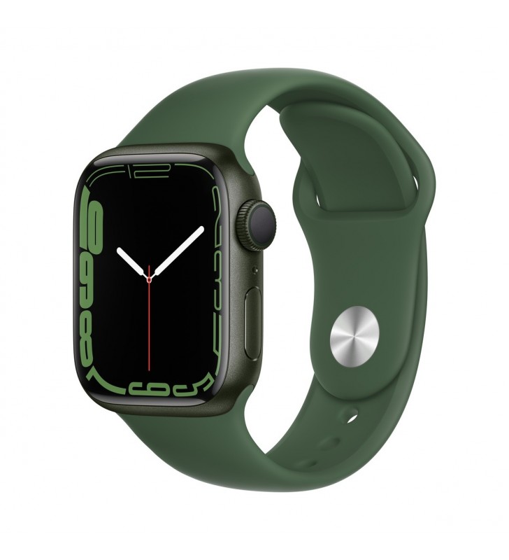 Apple Watch 7 GPS, 41mm Green Aluminium Case, Clover Sport Band