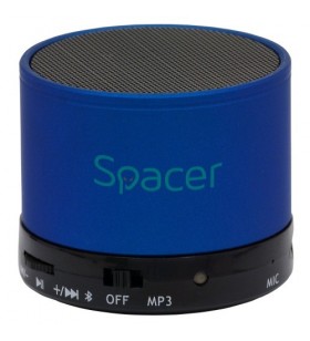 BOXE SPACER portabile bluetooth TOPPER, RMS:  3W, control volum, acumulator 520mAh, timp de functionare pana la 5 ore, distanta
