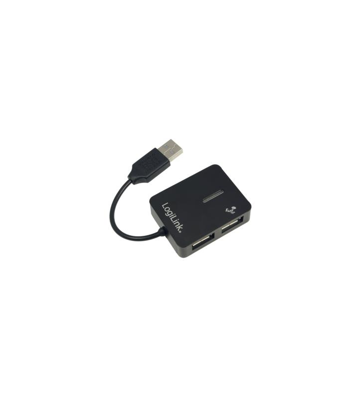 Hub USB LogiLink Smile, 4x USB 2.0, Black