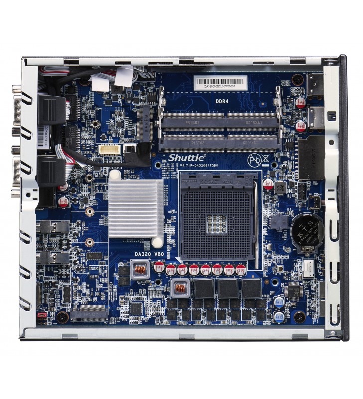Shuttle XPС slim DA320 Dimensiune carcasă PC 3.5L Negru AMD A320 Mufă AM4