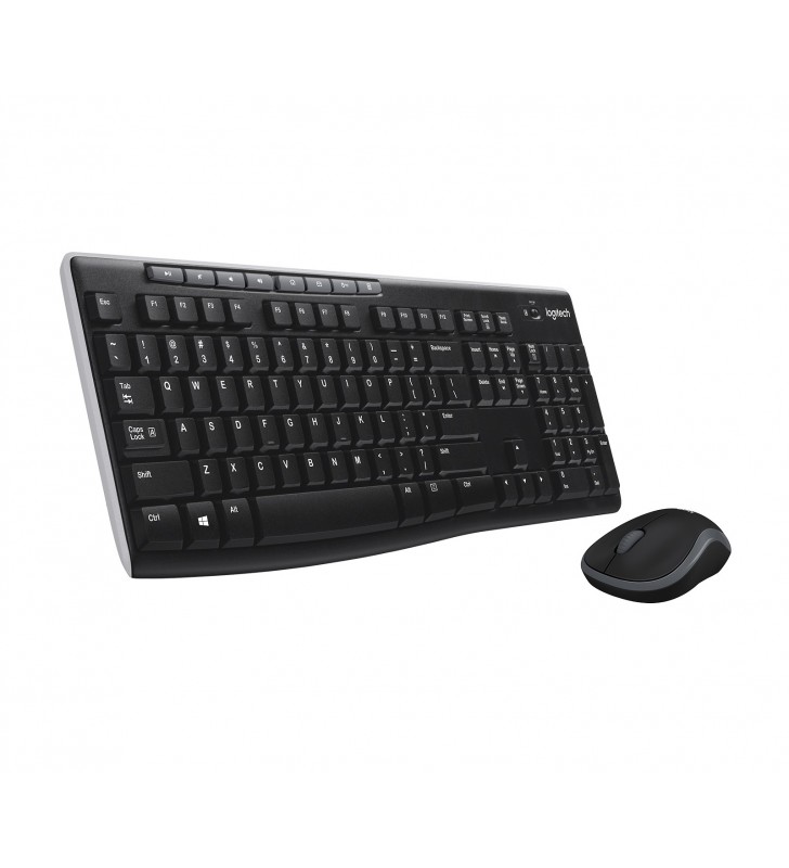 Logitech MK270 tastaturi RF fără fir Nordic Negru