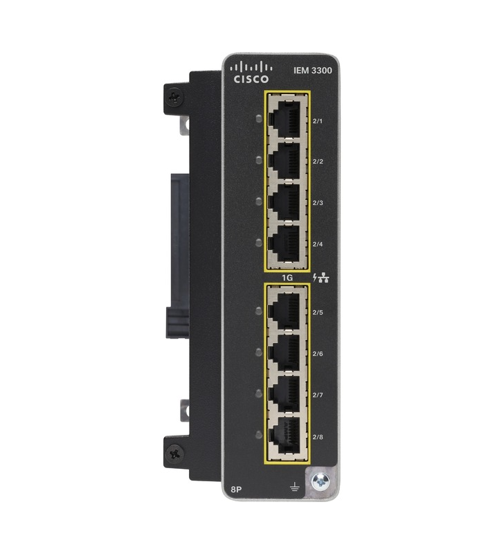CATALYST IE3300 RUGGED 8 PORT/GE POE+ EXP MODULE IN