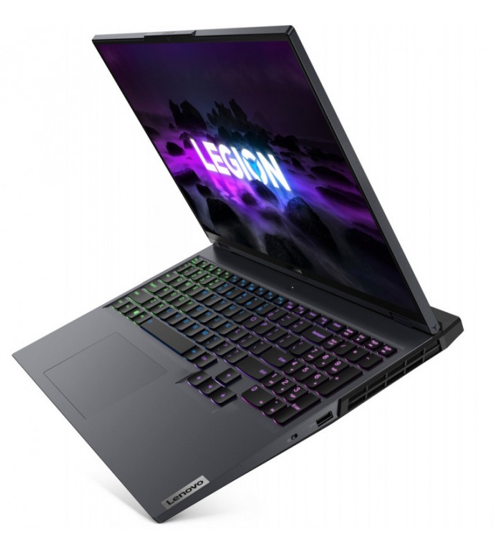 Laptop Lenovo Gaming 16' Legion 5 Pro 16ACH6H, WQXGA IPS 165Hz G-Sync, Procesor AMD Ryzen™ 5 5600H (16M Cache, up to 4.2 GHz), 16GB DDR4, 512GB SSD, GeForce RTX 3060 6GB, No OS, Storm Grey