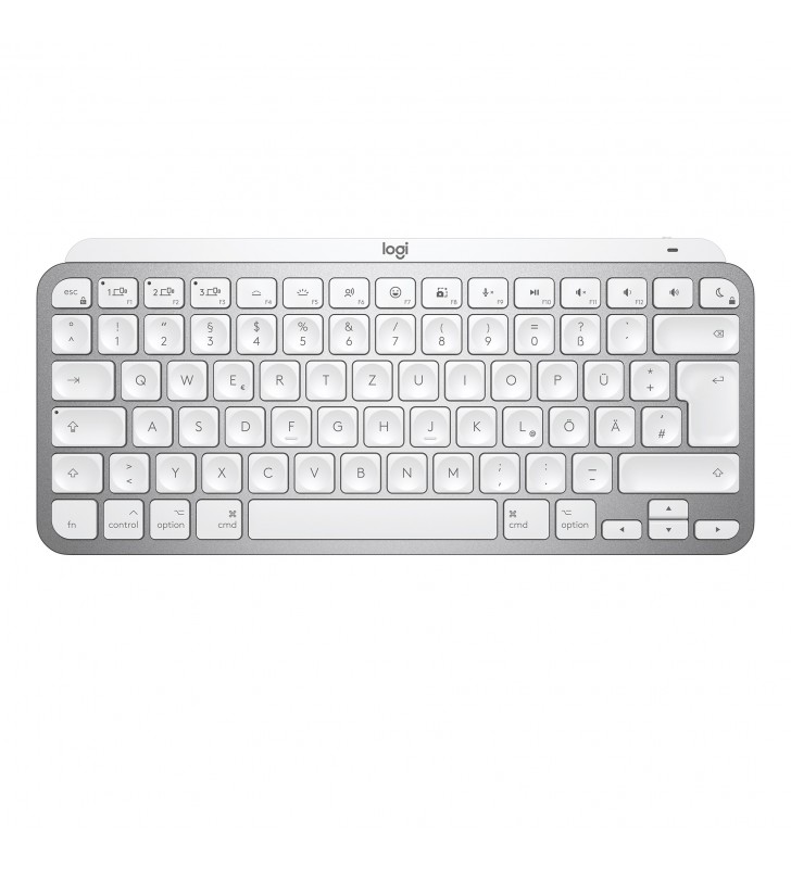 Logitech MX Keys Mini for Mac tastaturi RF Wireless + Bluetooth QWERTZ Germană Argint, Alb