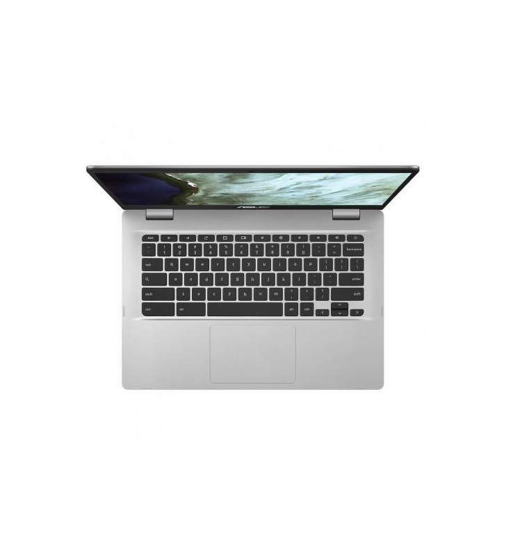 Laptop Asus ChromeBook C423NA-EC0642, Intel Celeron Dual Core N3350, 14inch Touch, RAM 4GB, eMMC 64GB, Intel HD Graphics 500, Chrome OS, Silver