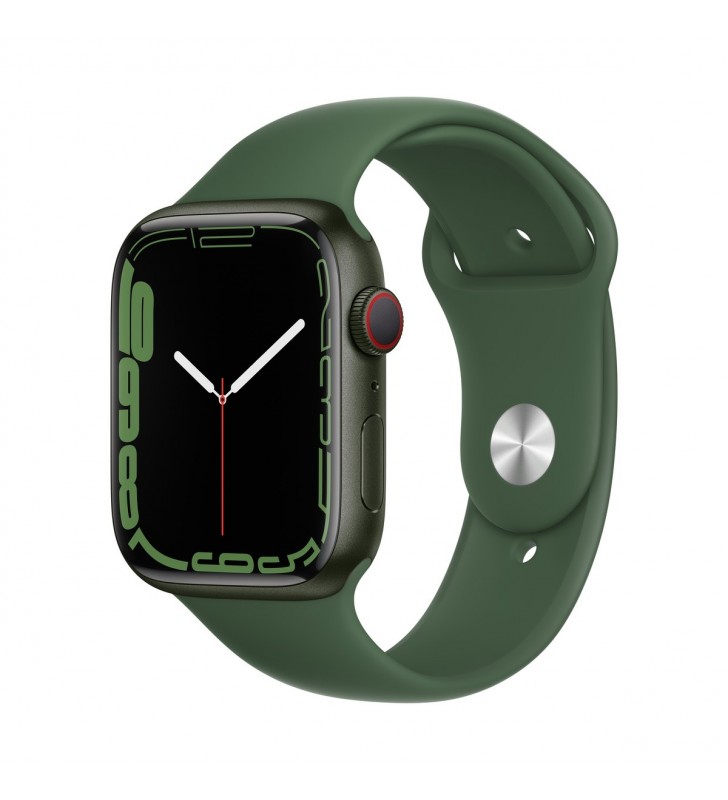 Apple Watch 7 GPS + Cellular, 45mm Green Aluminium Case, Clover Sport Band