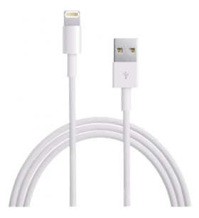 Cablu incarcare si date 1Metru, USB catre lightning IOS model MD818, alb, nou, bulk(fara ambalaj)