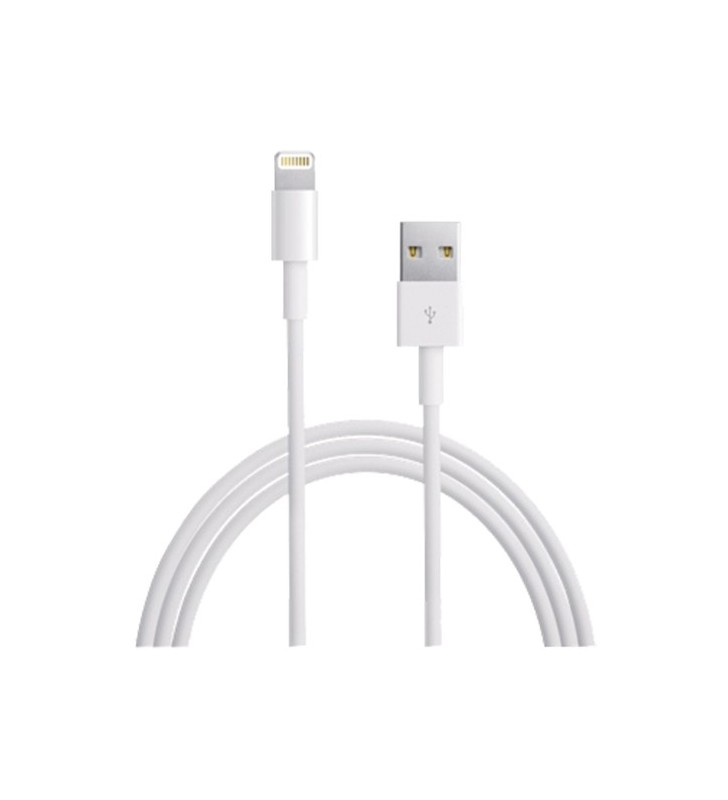 Cablu incarcare si date 1Metru, USB catre lightning IOS model MD818, alb, nou, bulk(fara ambalaj)