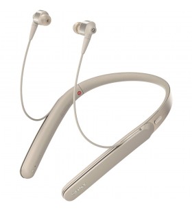 Casti Wireless Bluetooth Premium In Ear, Neckband, Microfon, Buton Control, Auriu