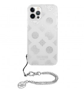 Husa Capac Spate Cu Lant Peony Argintiu APPLE iPhone 12/12 Pro 6.1
