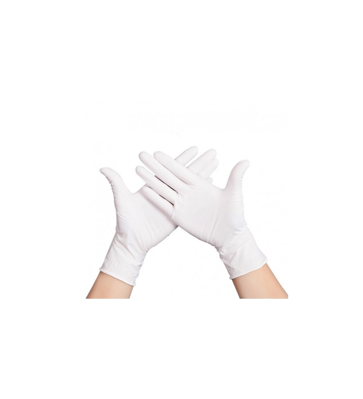 Mănuși chirurgicale latex albe, pudrate L 100buc