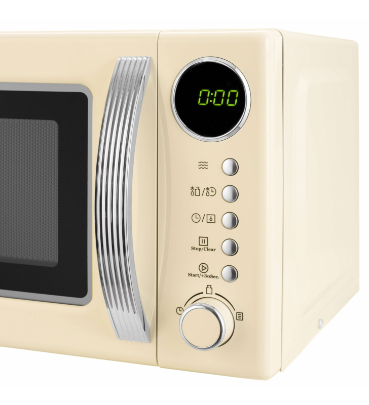 Cuptor cu microunde Daewoo KOR-6S2BC-1, 20 L, 700 W, display LED, 8 programe predefinite, functie dezghetare, Crem