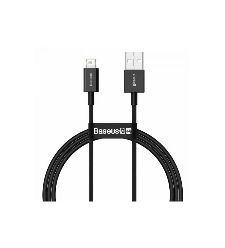 CABLU alimentare si date Baseus Superior, Fast Charging Data Cable pt. smartphone, USB la Lightning Iphone 2.4A, 1m, negru "CALYS-A01" (include TV 0.06 lei)