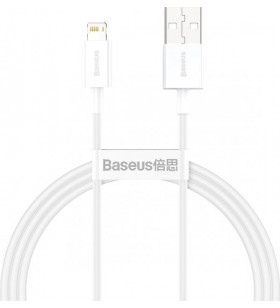 CABLU alimentare si date Baseus Superior, Fast Charging Data Cable pt. smartphone, USB la Lightning Iphone 2.4A, 2m, alb "CALYS-C02" (include TV 0.06 lei)