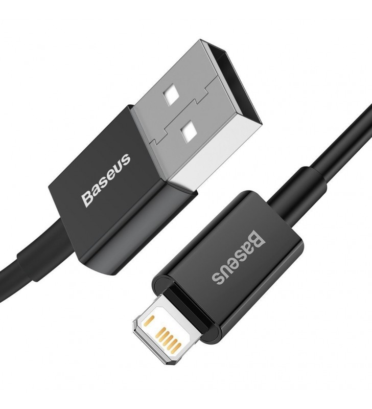 CABLU alimentare si date Baseus Superior, Fast Charging Data Cable pt. smartphone, USB la Lightning Iphone 2.4A, 2m, negru "CALYS-A01" (include TV 0.06 lei)