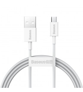 CABLU alimentare si date Baseus Superior, Fast Charging Data Cable pt. smartphone, USB la Micro-USB 2A, 1m, alb "CAMYS-01" (include TV 0.06 lei)