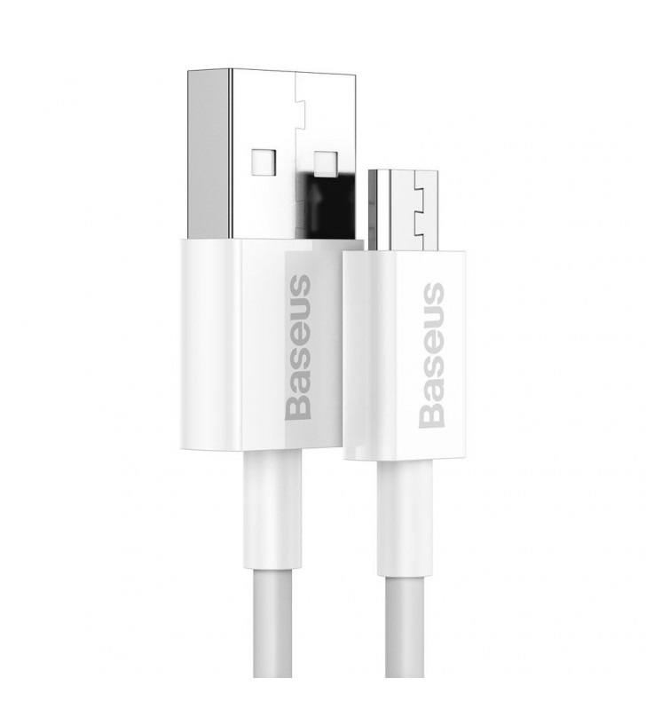 CABLU alimentare si date Baseus Superior, Fast Charging Data Cable pt. smartphone, USB la Micro-USB 2A, 1m, alb "CAMYS-01" (include TV 0.06 lei)