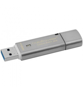 Stick memorie Kingston Traveler Locker + G3, 128GB, USB 3.0, Grey