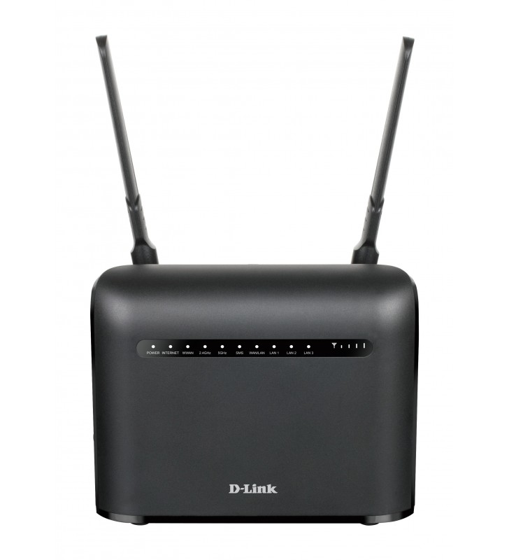 D-Link AC1200 router wireless Gigabit Ethernet Bandă dublă (2.4 GHz/ 5 GHz) 3G 4G Negru