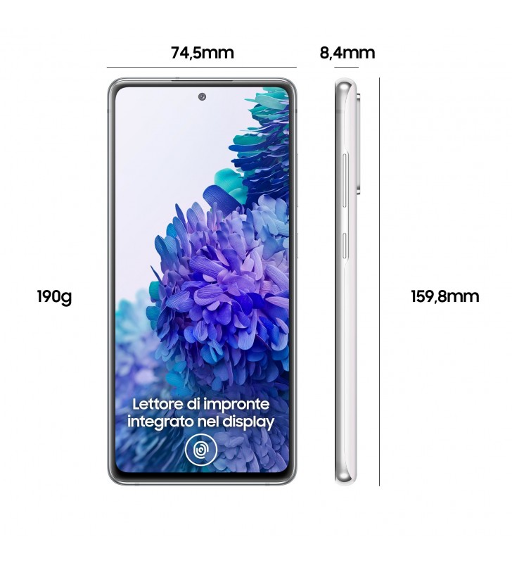 Samsung Galaxy S20 FE SM-G780GZWDEUE smartphone 16,5 cm (6.5") Dual SIM 4G USB tip-C 6 Giga Bites 128 Giga Bites 4500 mAh Alb
