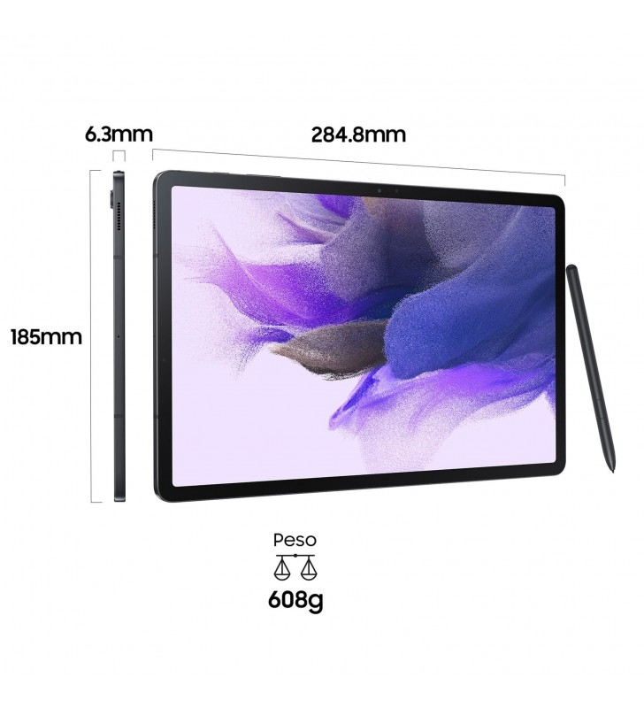 Samsung Galaxy Tab S7 FE SM-T733N 64 Giga Bites 31,5 cm (12.4") 4 Giga Bites Wi-Fi 6 (802.11ax) Android 11 Negru
