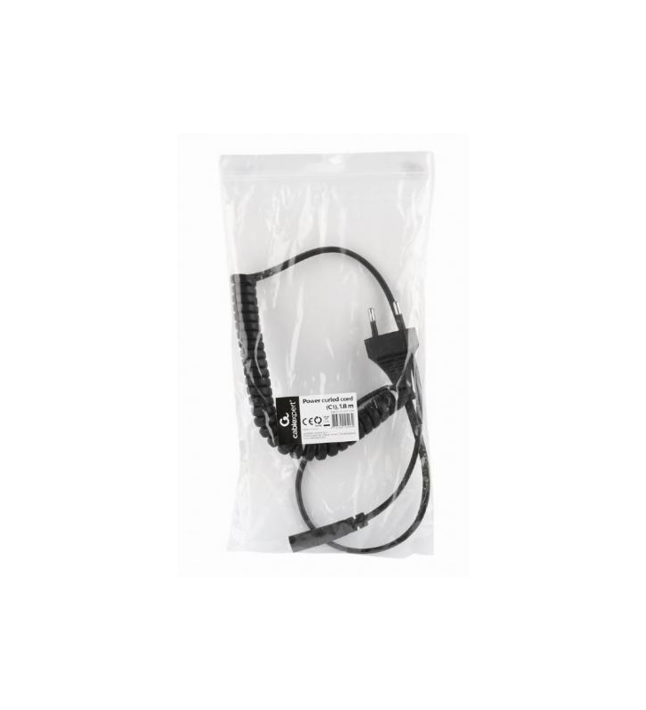 Cablu alimentare Gembrid PC-C1-VDE-1.8M, Schuko - C1, 1.8m, Black