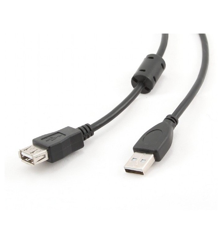 CABLU USB SPACER prelungitor, USB 2.0 (T) la USB 2.0 (M), 1.8m, black "SPC-USB-AMAF6" 261903 (include TV 0.15 lei)
