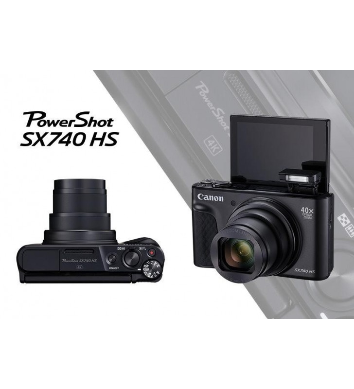 Canon PowerShot SX740 HS 1/2.3" Cameră compactă 20,3 MP CMOS 5184 x 3888 Pixel Negru