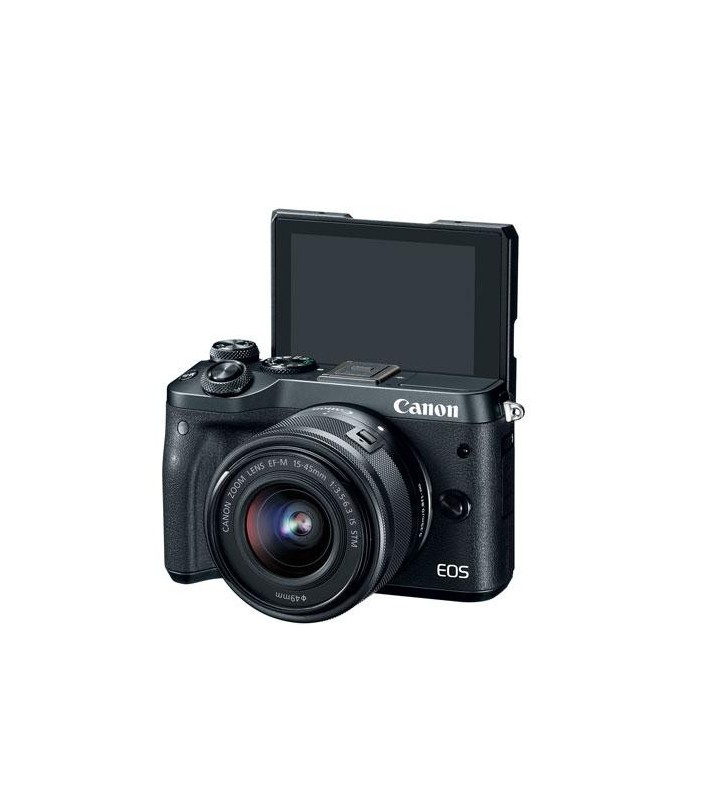 Canon EOS M6 + EF-M 15-45mm 3.5-6.3 IS STM MILC 24,2 MP CMOS 6000 x 4000 Pixel Negru