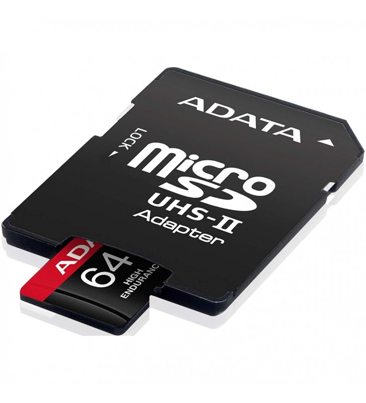CARD MicroSD ADATA, 64 GB, MicroSDXC, clasa 10, standard UHS-I U3, "AUSDX64GUI3V30SHA2" (include TV 0.02 lei)