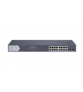SWITCH 16PORT 2 UPLINK 125W UNMANAGED, "DS-3E0518P-E/M" (include TV 1.5 lei)