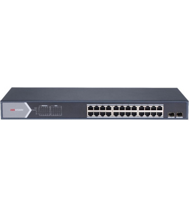 SWITCH 24PORT 2 UPLINK 225W UNMANAGED, "DS-3E0526P-E/M" (include TV 1.5 lei)