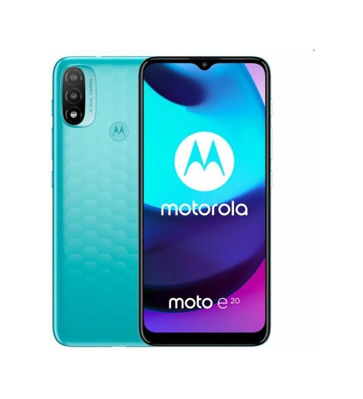 Motorola moto e20 16,5 cm (6.5") Dual SIM Android 11 4G USB tip-C 2 Giga Bites 32 Giga Bites 4000 mAh Albastru